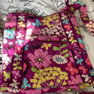 Purple butterfly pattern Vera Bradley purse